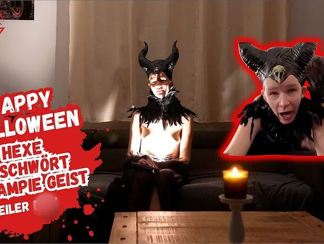 Hexen Teen Fotze beschwört Creampie Geist! Er dringt tief in die Teen Fotze vor!