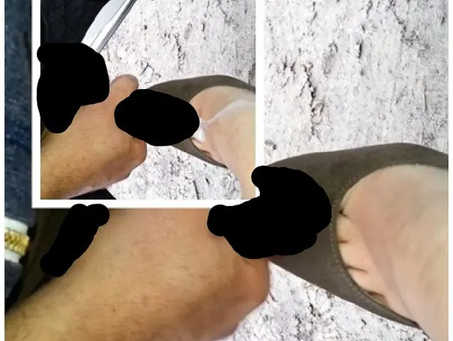 Schön meine High Heels versaut