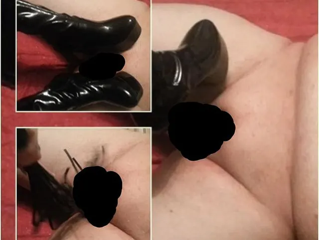 Mit Overknees und Peitsche Schwanz behandelt