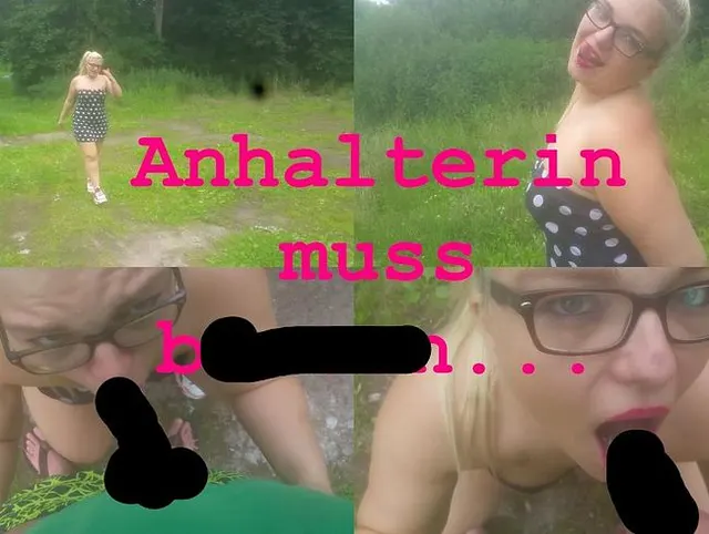 Anhalterin muss blasen...