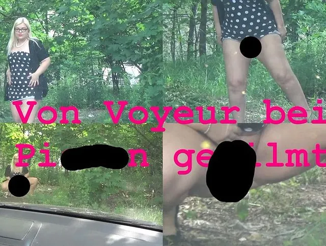 Von Voyeur beim Pissen gefilmt