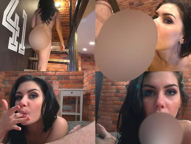 Sehr schönes Mädchen Epos saugt und leckt Sperma