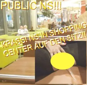 KRASS! PISSEN MITTEN IN SHOPPING CENTER AUF DEN SITZ