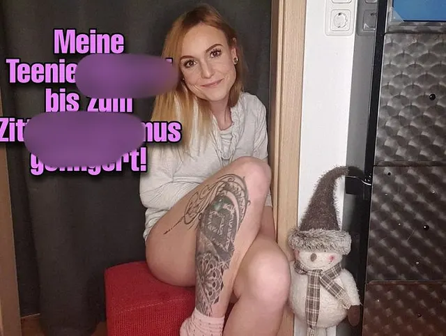 Meine Teenie-Muschi bis zum Zitter-Orgasmus gefingert.