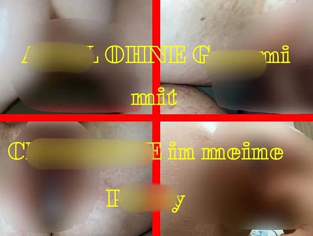 OHNE Gummi hat er zuerst  meinem ARSCH gesteckt und dann in meine Pussy gespritzt