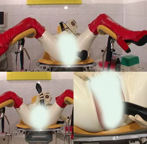 Gasmaske Gummihand Anal
