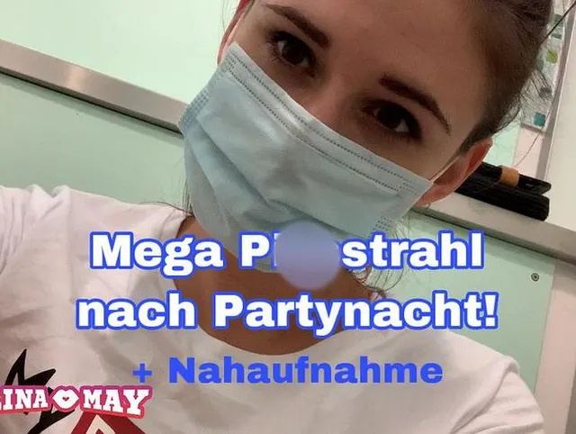 Mega Pissstrahl nach Partynacht!