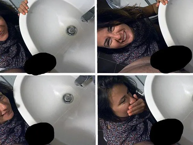 Camilla hilft mir zu pinkeln