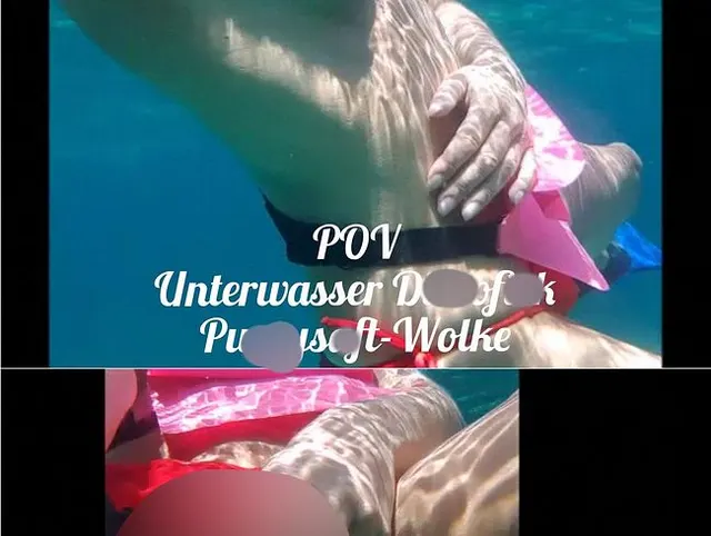 POV: Unterwasser Dilfo ficken, Pussysaft-Wolke