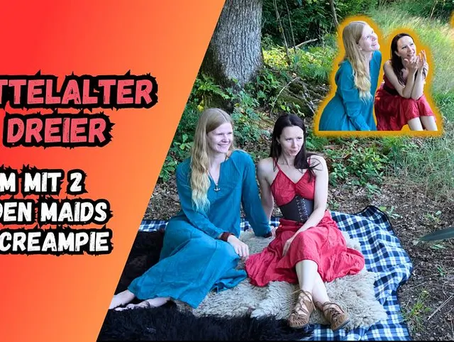 Vorschau aus Creampie: Wikinger zeigt 2 holden Maiden seine geile Lanze und fickt sie danach ab! 2 besamte Muschis!