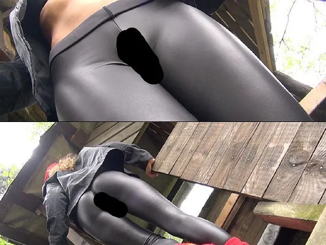 meine schwarze glanz leggings