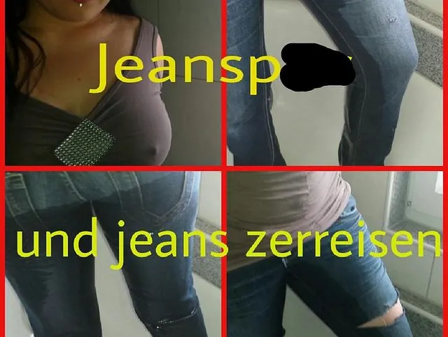 Jeanspiss und Jeans zerreisen