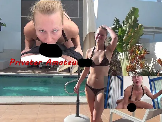 Ganz privater Amateursex - geil am Pool gefickt!!!
