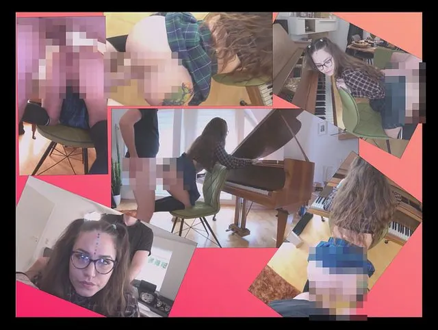 Sexy Teen Klavierschxlerin am Klavier ohne Gummi gefickt. Teil 2.