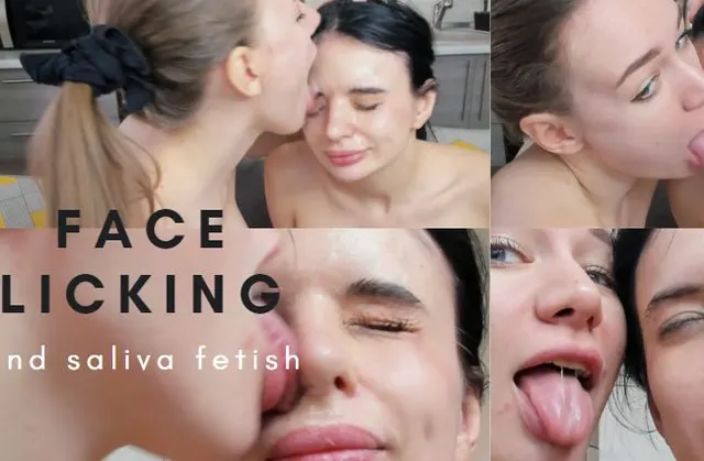 Heiße lesbische Gesichter lecken/lutschen mit viel Speichel