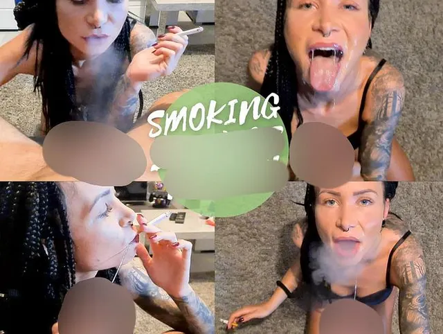 Mein 1. Smoking Blowjob Clip - Userwunsch!  Die Smoking Schwanzlutscherin