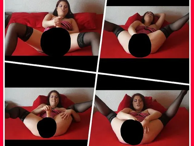 Mit einem großen Dildo gefickt