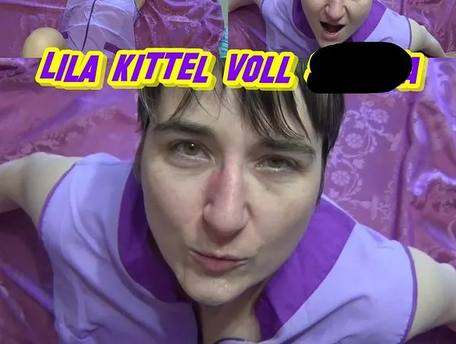 Lila Kittel voll Sperma