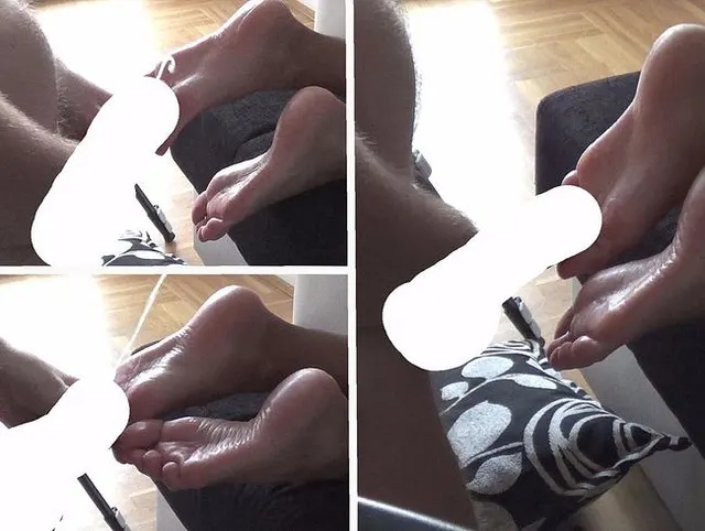 Sanfte Füße meiner Stiefschwester gaben mir Cumshot