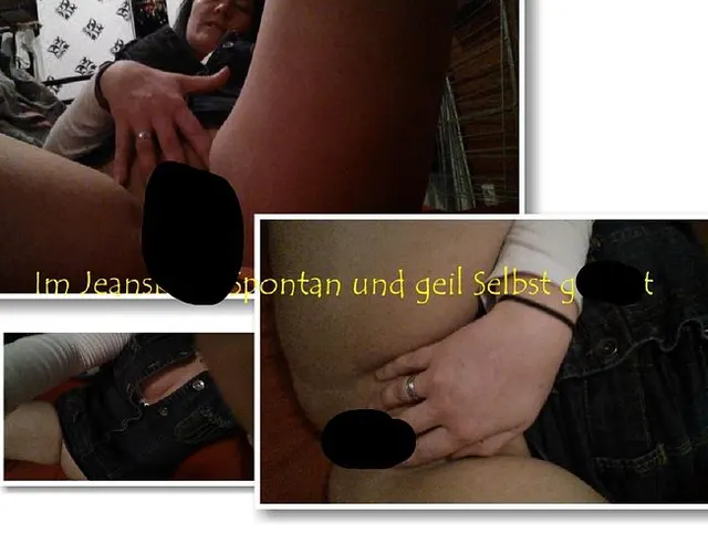 Im Jeanskleid Spontan und geil Selbst gefickt