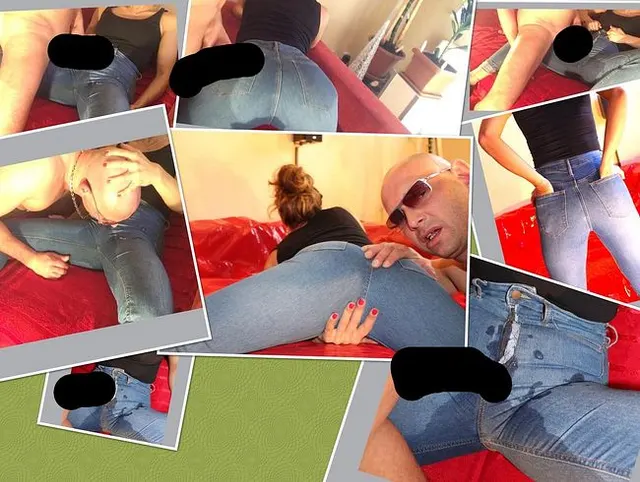 GGGG - gepisst - geleckt - gewichst - gespritzt - High Waist Jeans im Dirty Talk