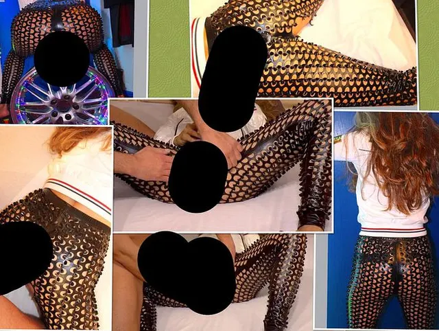 Dirty Lack Leggings Fotze auf den Arsch gespritzt