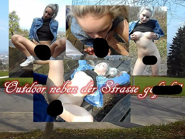 Outdoor neben der Strasse abgefickt!
