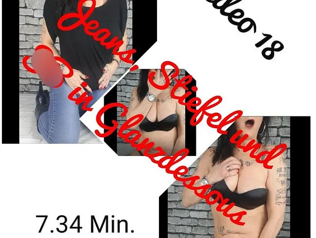 Jeans,Stiefel und SB in Glanzdessous