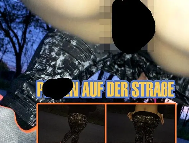 Auf die Straße gepinkelt
