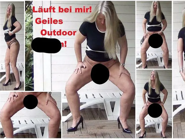 Läuft bei mir! Geiles Outdoor pissen!