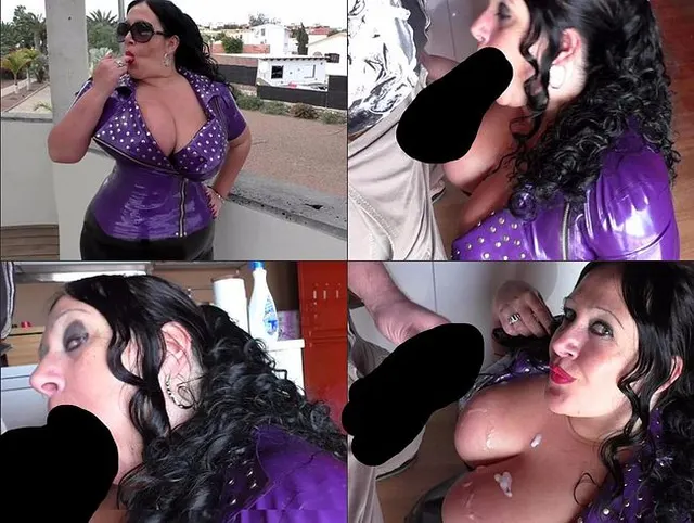 Der Biker Bitch AUF DIE TITTEN gepritzt