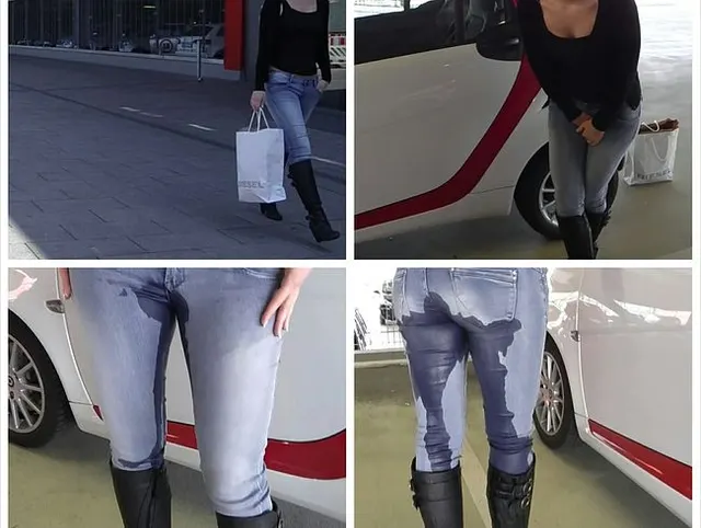 Parkhaus Jeans- Piss in Stiefeln