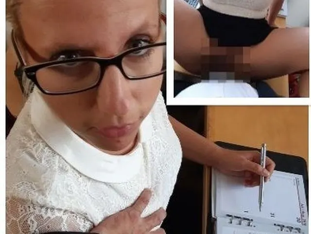 Deutsche Amateure: Büro-Creampie - Blonde Sekretärin macht die Beine breit