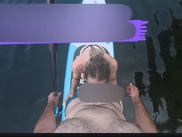 POV: Blowjob mit Gesichtsbesamung und Deepthroat am SUP
