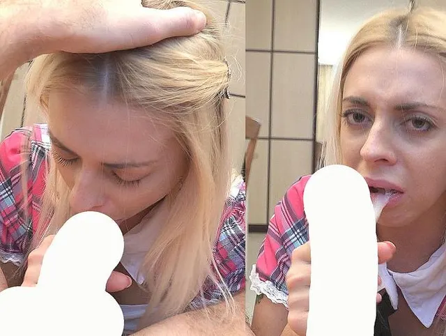 Abspritzen für blonde Amelia