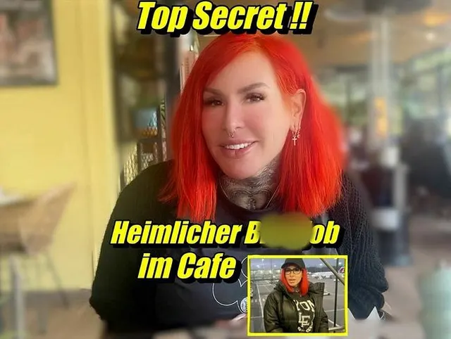 Top secret ! Heimlicher blowjob im Café
