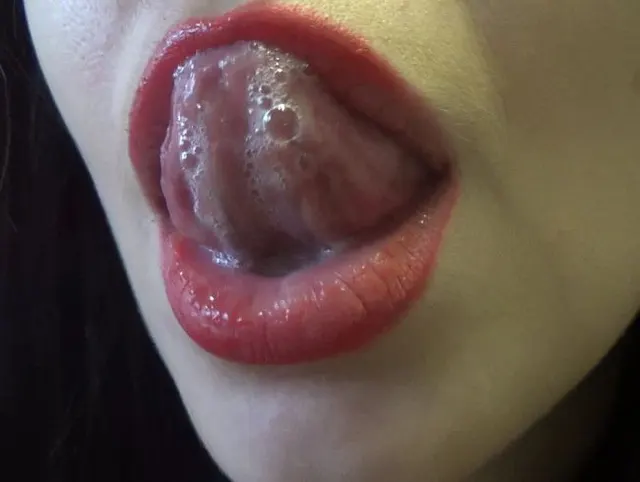 Tongue and spit play with a lot of teasings