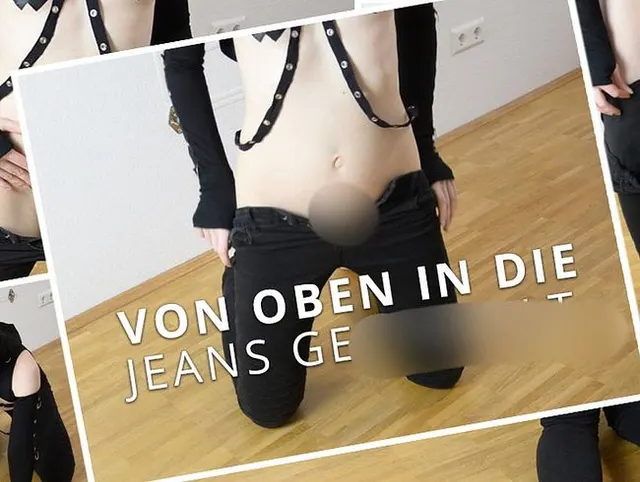 Von oben in die Jeans gepinkelt