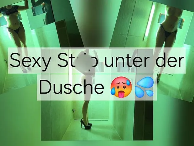 Sexy Strip unter der Dusche, in heißen Dessous und High-Heels !