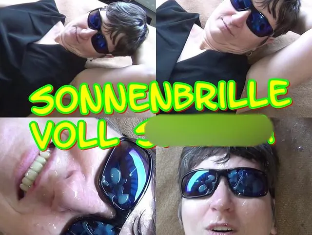 Sonnenbrille voll Sperma