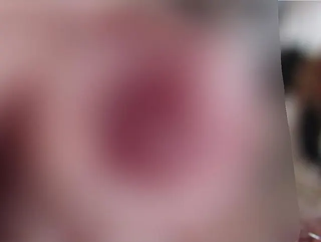 Extreme close up on my hard clit head