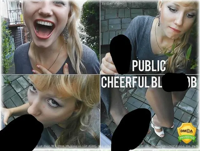 =Public cheerful blowjob=