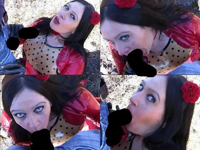 Süße Latex Lady bekommt Sperma ins Maul