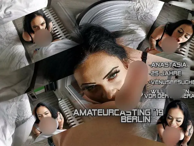 Amateurcasting ´19 Berlin. Anastasia bläst vor der Kamera