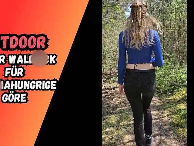 Blonde Schlampe im Wald abgeschleppt und abgefickt!