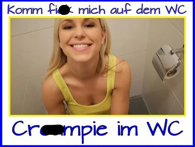 Gib mir ein Creampie im WC