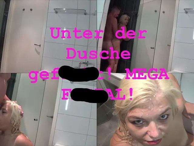 Unter der Dusche gefickt! MEGA FACIAL!