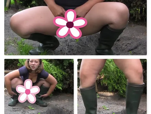 In Gummistiefel abgepisst