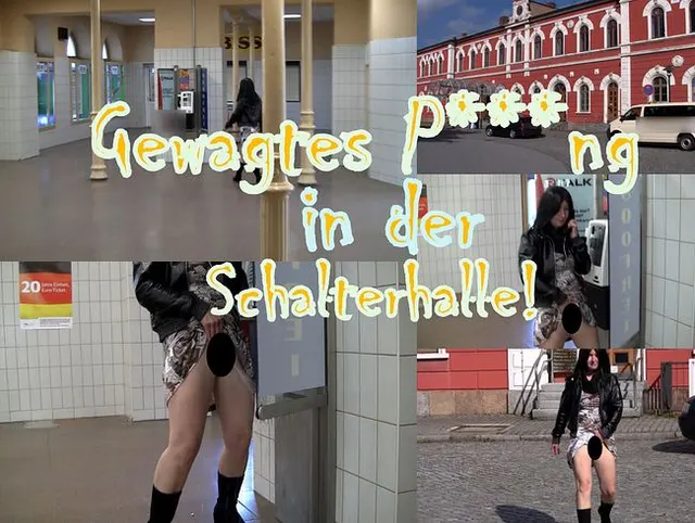 Gewagtes Pissing in der Schalterhalle!