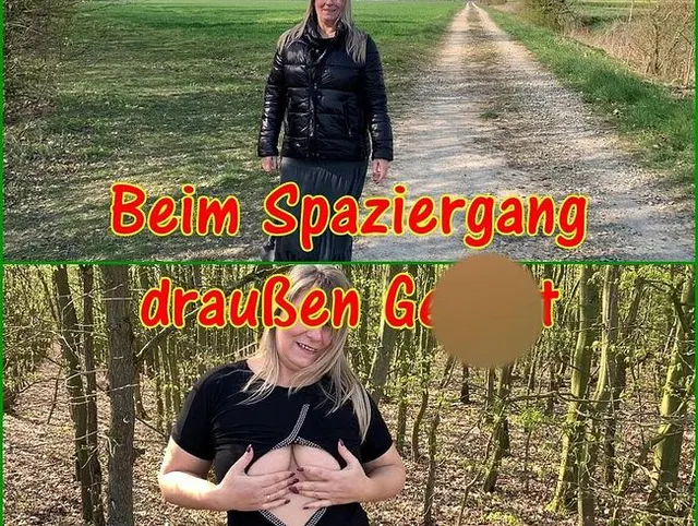 Beim Spaziergang draussen Gepisst